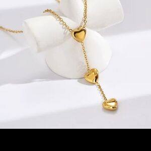 Stainless Steel Elegant Gold Heart Necklace